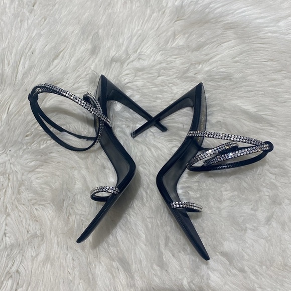 GEORGIA SANDALS IN CREPE SATIN WITH RHINESTONES size 37EU - Picture 11 of 14